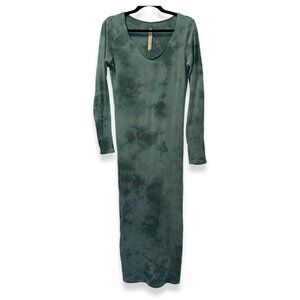 Raquel Allegra Green Tie-Dye Long Sleeve Midi Dress Size 0